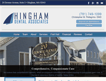 Tablet Screenshot of familydentisthingham.com
